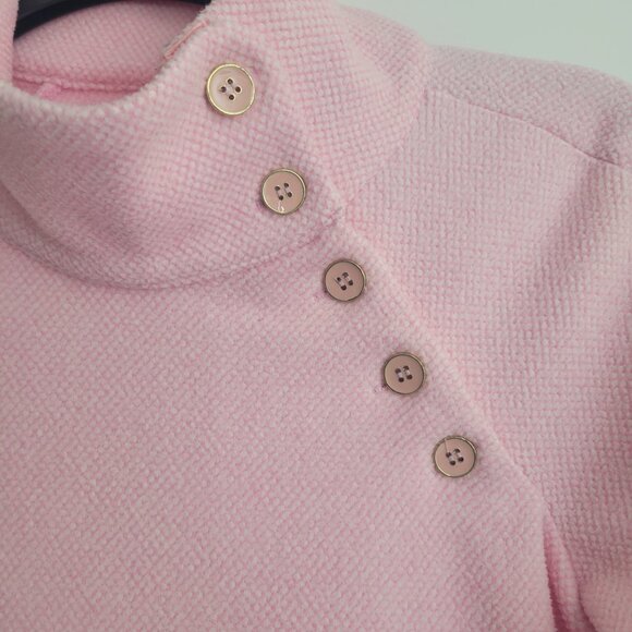 J. McLaughlin Marisa Pink Fleece Mock Neck Pullover Sweater Sweatshirt XS - Picture 2 of 7